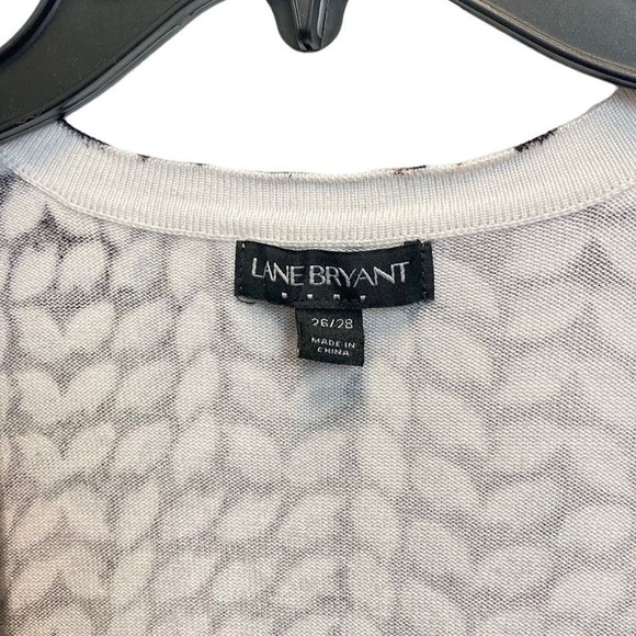 Lane Bryant 26/28 Black White Open Front Cardigan - Picture 4 of 6